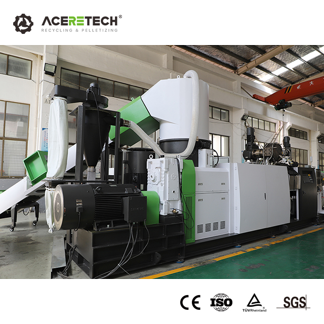 Máquina de granulación de compuestos de reciclaje de plástico con servicio de equipo profesional ACS-Pro con dispositivo de eliminación de polvo