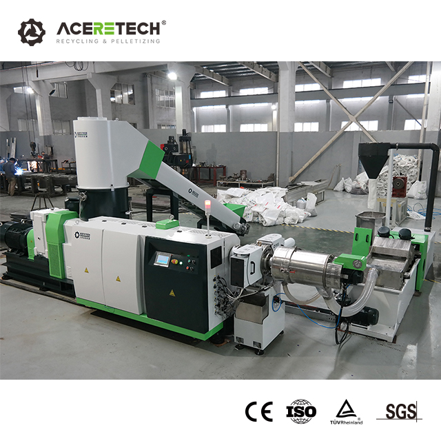 El CE ISO de ACS-H certifica la máquina de granulación del extrusor de un solo tornillo de reciclaje de plástico con Siemens Plc